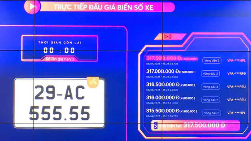 474 biển số xe gắn máy được đấu giá thành công