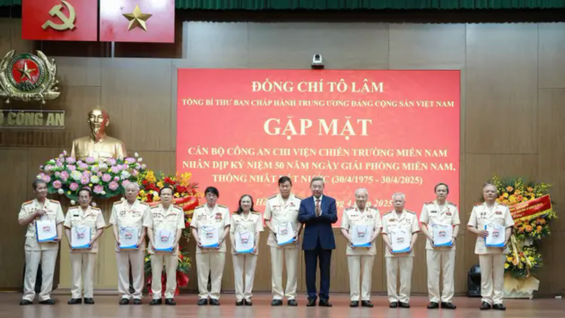 Gặp mặt cán bộ Công an chi viện chiến trường miền Nam