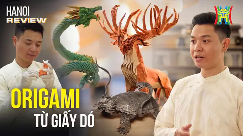 Độc đáo nghệ thuật Origami từ giấy dó | HANOI Review | 08/05/2025