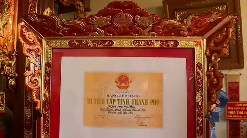 Công nhận Di tích lịch sử văn hoá nhà thờ họ Bùi