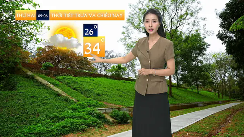 Dự báo thời tiết trưa | 09/06/2025