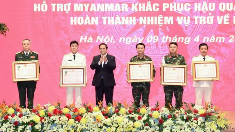 Tuyên dương lực lượng hỗ trợ Myanmar