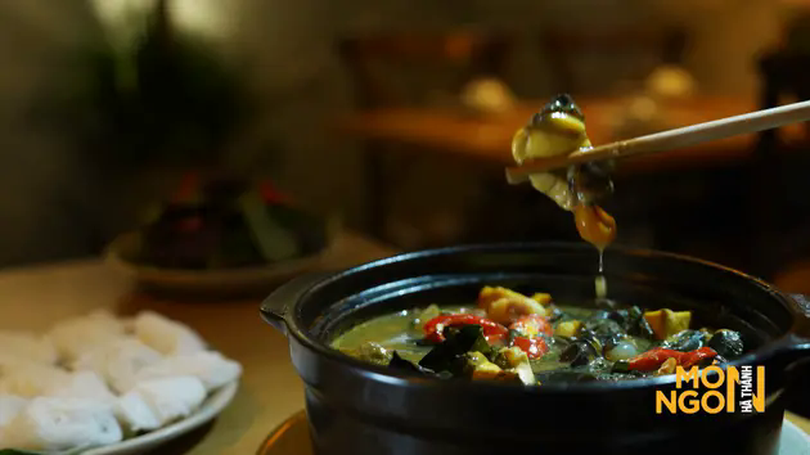 Ốc om chuối đậu