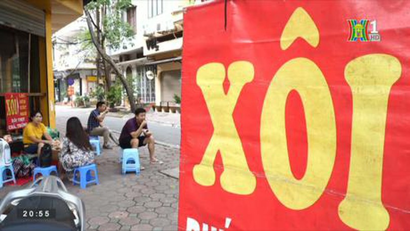 Thúng xôi lúa nơi góc phố