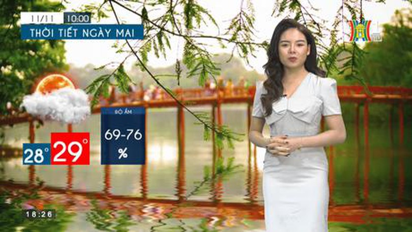 Dự báo thời tiết ngày 11/11/2022