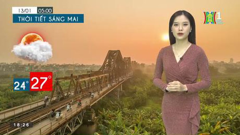 Dự báo thời tiết ngày 13/01/2023