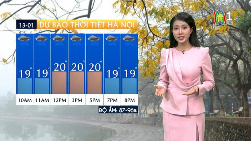 Dự báo thời tiết chiều và tối | 13/01/2024