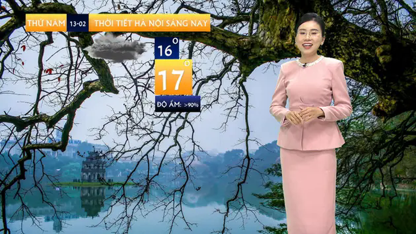 Dự báo thời tiết trưa | 13/02/2025
