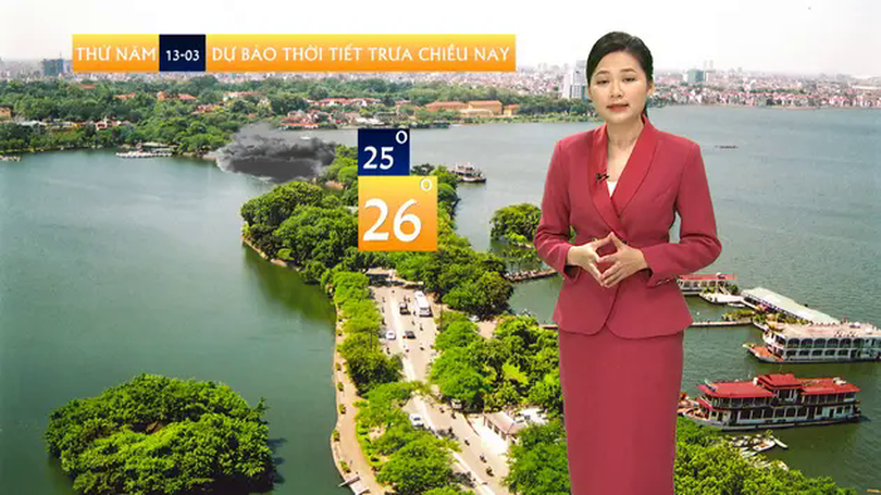 Dự báo thời tiết trưa | 13/03/2025