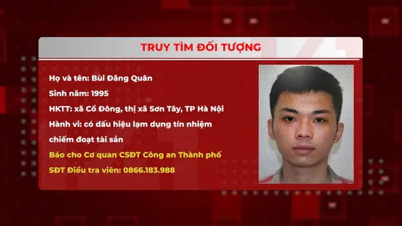 Công an Hà Nội truy tìm đối tượng chiếm đoạt xe SH