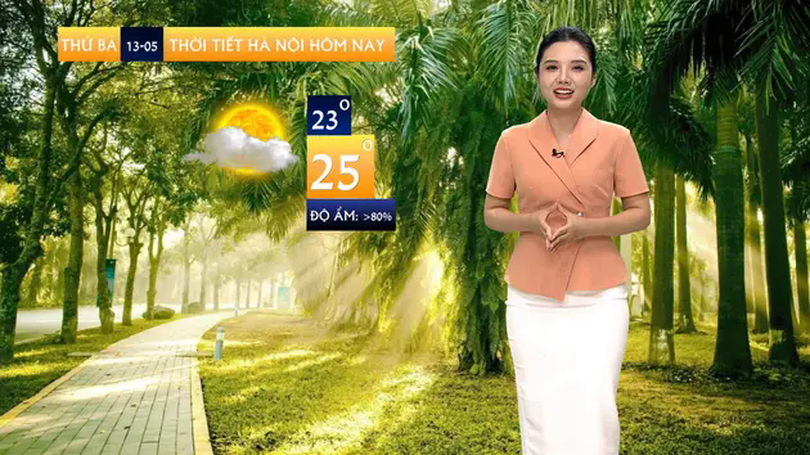 Dự báo thời tiết trưa | 13/05/2025