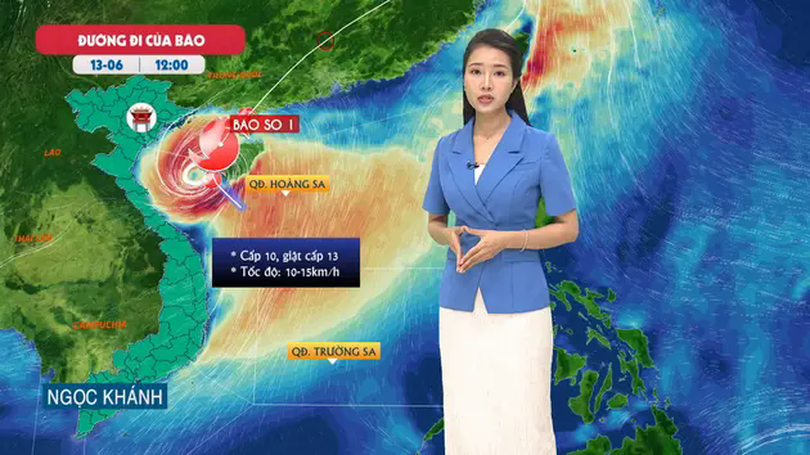 Dự báo thời tiết trưa | 13/06/2025