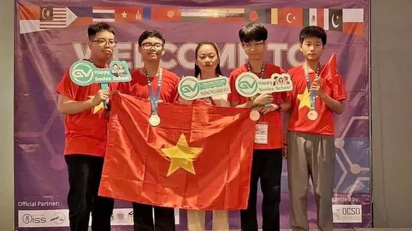 Năm học sinh Việt Nam đoạt HCV Olympic Hóa học châu Á