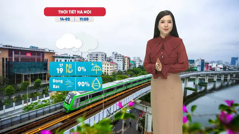 Dự báo thời tiết trưa | 14/02/2025