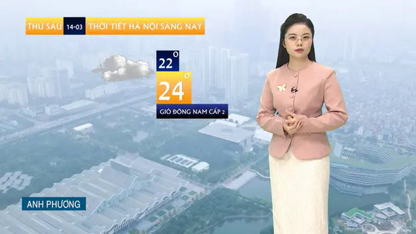 Dự báo thời tiết trưa | 14/03/2025