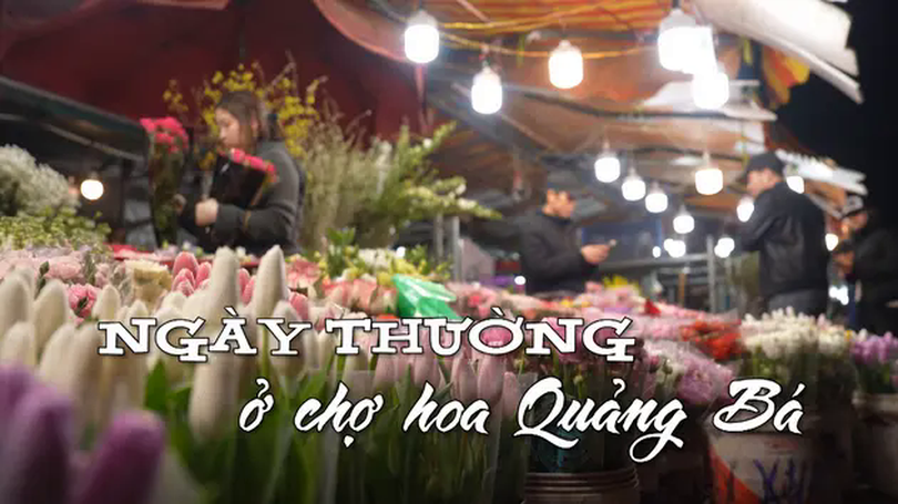 Ngày thường ở chợ hoa Quảng Bá | Nhịp sống Hà Nội | 14/03/2025