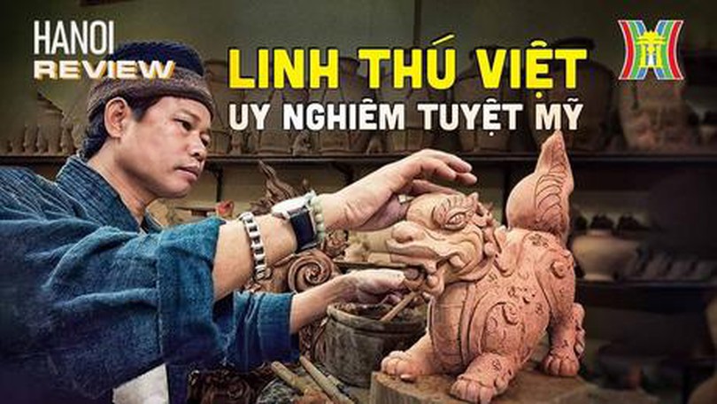 Cận cảnh bộ linh thú Việt bằng gốm sứ Bát Tràng | HANOI Reviews | 14/09/2023