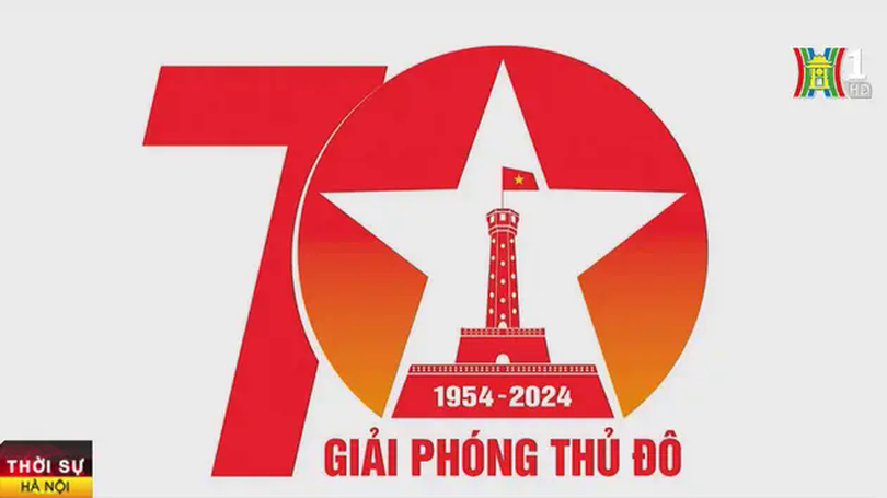 Mẫu biểu trưng kỷ niệm 70 năm Ngày Giải phóng Thủ đô