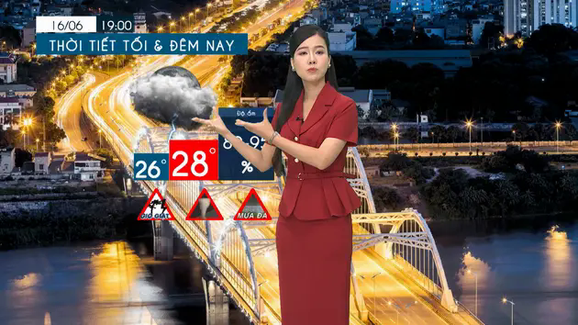 Dự báo thời tiết tối | 16/06/2025