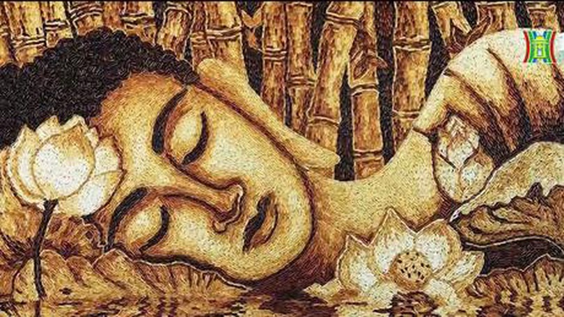 Độc đáo tranh làm từ gạo