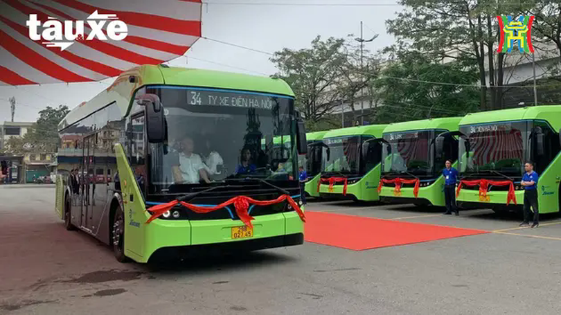 Hà Nội khai trương tuyến buýt điện số 34 mới | Bản tin Tàu và Xe | 18/04/2025