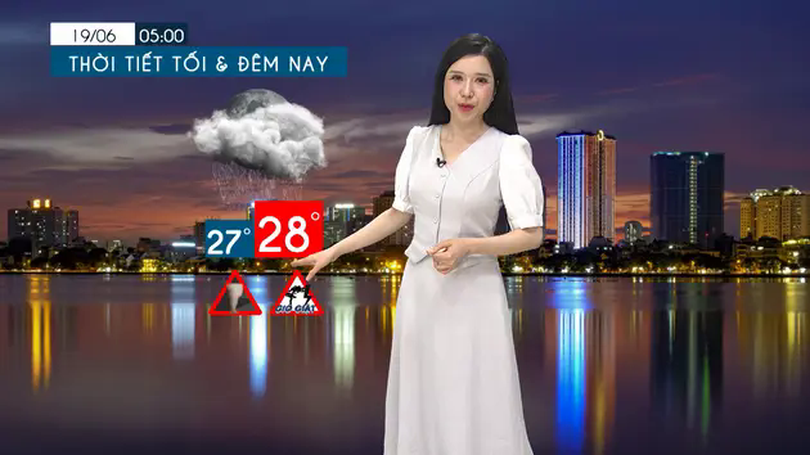 Dự báo thời tiết tối | 18/06/2025