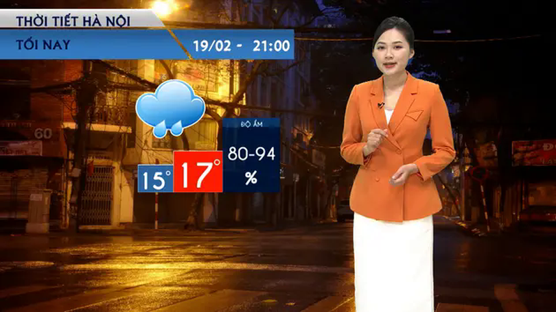 Dự báo thời tiết chiều | 19/02/2025