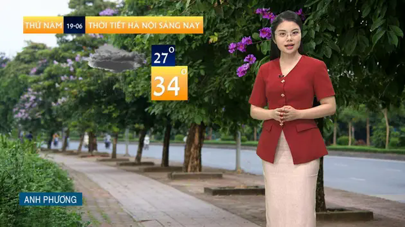 Dự báo thời tiết trưa | 19/06/2025