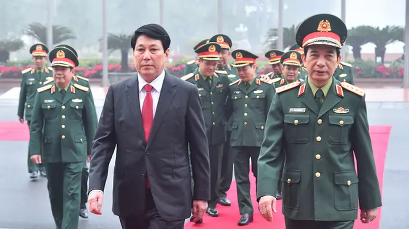Chủ tịch nước Lương Cường làm việc với Bộ Quốc phòng