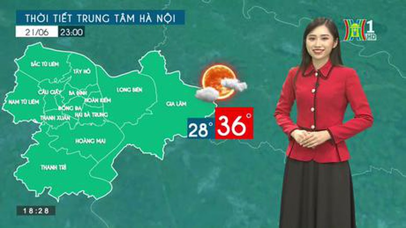 Dự báo thời tiết ngày 21/06/2023