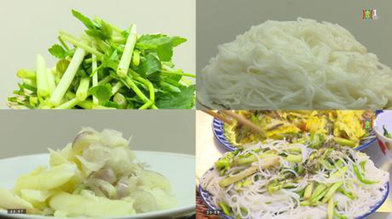 Bún xào rau cần - Món ngon đất Cổ Loa