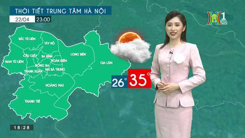 Dự báo thời tiết ngày 22/04/2023