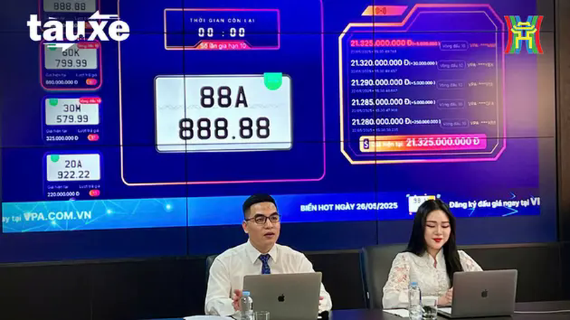 Biển số 88A-888.88 trúng đấu giá gần 22 tỷ đồng | Bản tin Tàu và Xe | 22/05/2025