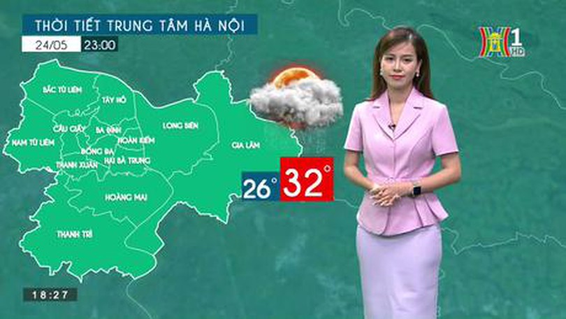 Dự báo thời tiết ngày 24/05/2023