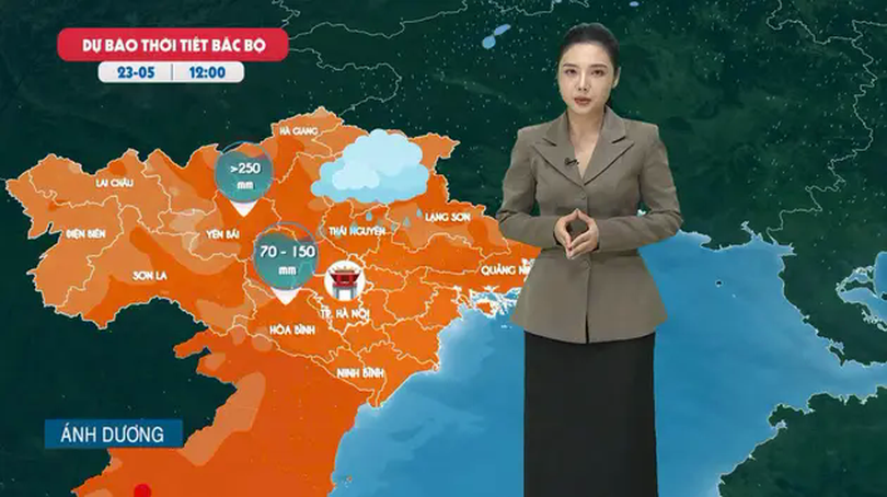 Dự báo thời tiết trưa | 23/05/2025
