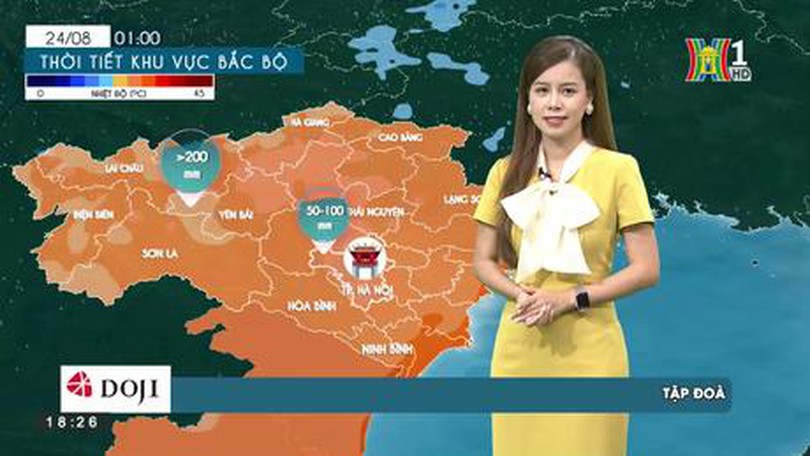 Dự báo thời tiết | 24/8/2023