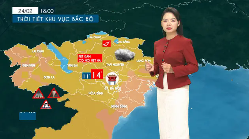 Dự báo thời tiết tối | 24/02/2025