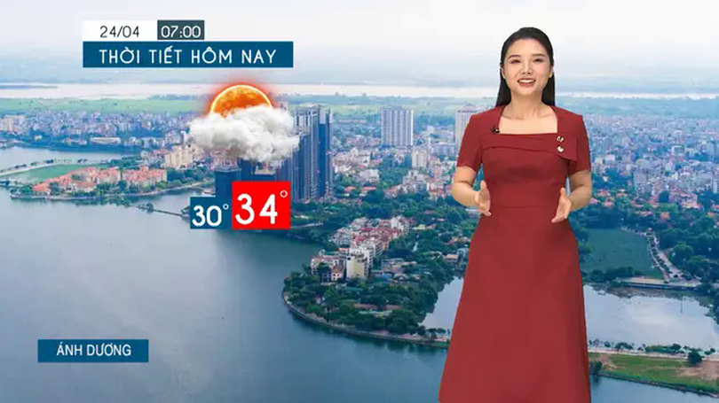 Dự báo thời tiết tối | 24/04/2025