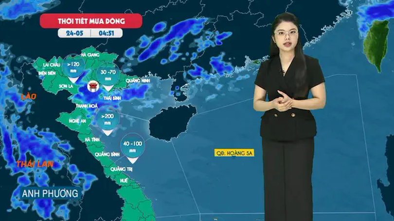Dự báo thời tiết trưa | 24/05/2025