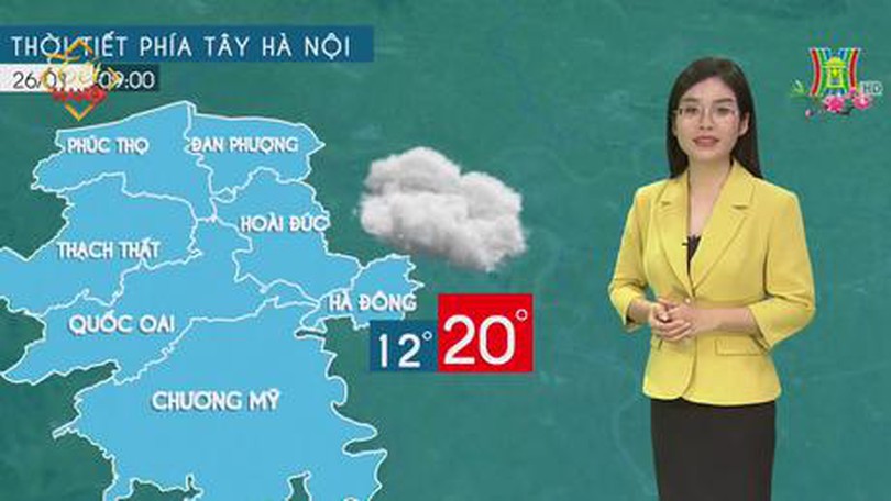 Dự báo thời tiết ngày 26/1/2023
