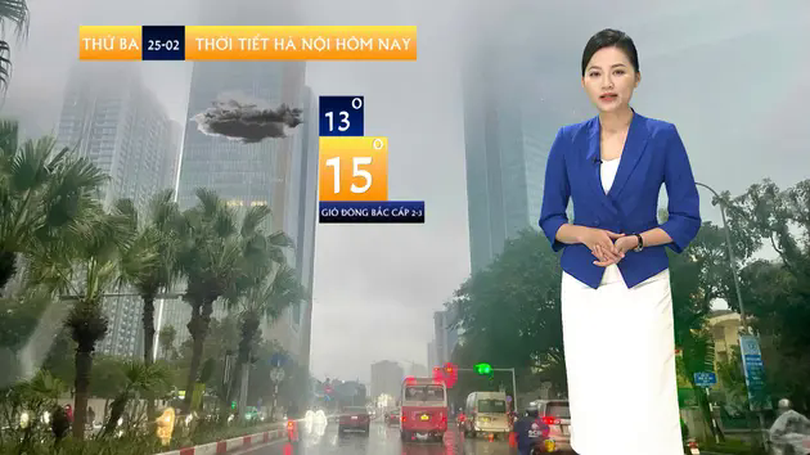 Dự báo thời tiết trưa | 25/02/2025
