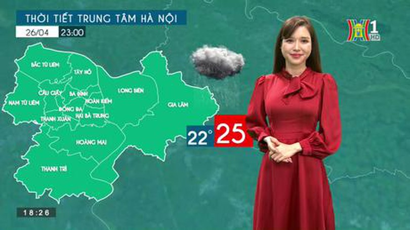 Dự báo thời tiết ngày 26/04/2023