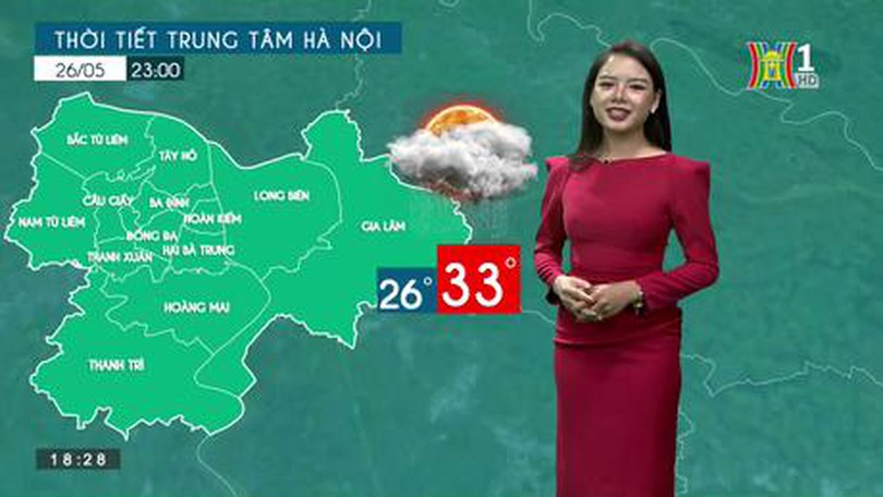 Dự báo thời tiết ngày 26/05/2023