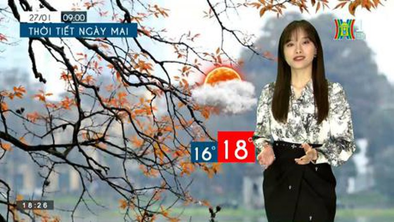 Dự báo thời tiết ngày 27/01/2023