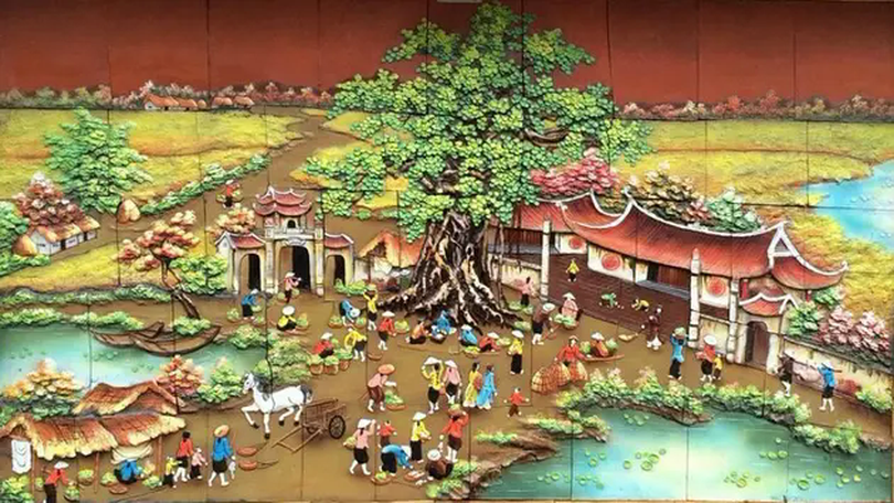 Tranh gốm sứ giữ gìn văn hóa dân tộc