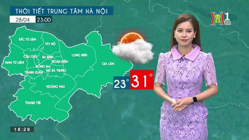 Dự báo thời tiết ngày 28/04/2023