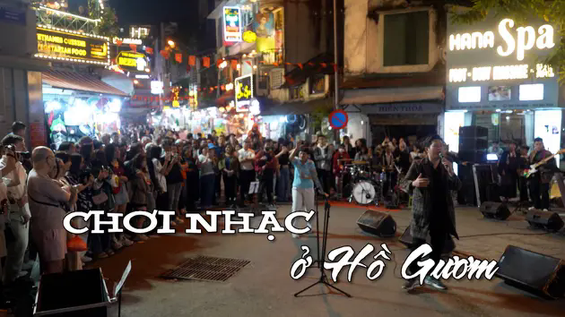Chơi nhạc ở hồ Gươm | Nhịp sống Hà Nội | 30/03/2025