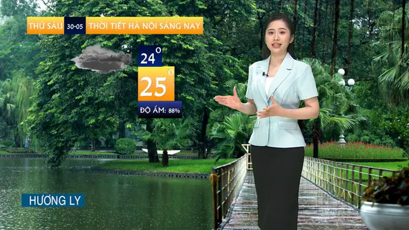 Dự báo thời tiết sáng | 30/05/2025