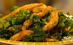 Cá bống chiên lá lốt