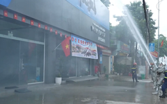 Xã Quang Minh diễn tập chữa cháy và CNCH nhiều lực lượng